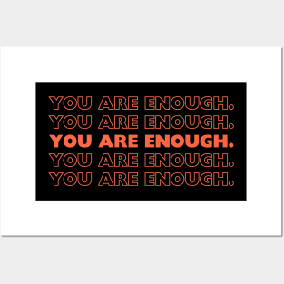 "You are enough." Text Posters and Art